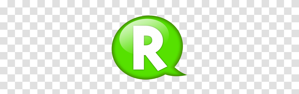 Alphabet Letter R Icon Free Of Speech Balloon Green Icons, Number, Tennis Ball Transparent Png