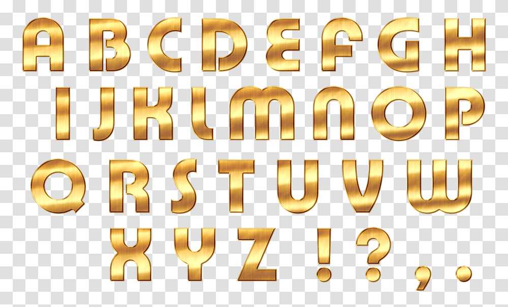 Alphabet Letters Gold Abc Font Shiny Gloss Noble Gold Letters, Number, Word Transparent Png