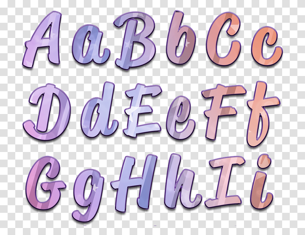 Alphabet Letters Script, Number, Word Transparent Png