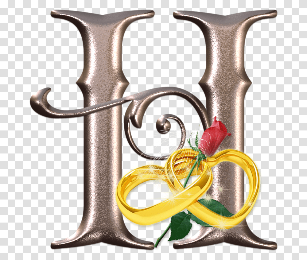 Alphabet Letters With Flowers And Roses Tulips, Brass Section, Musical Instrument, Weapon, Weaponry Transparent Png