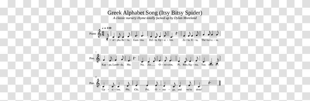 Alphabet Song Piano Sheet, Gray, World Of Warcraft Transparent Png