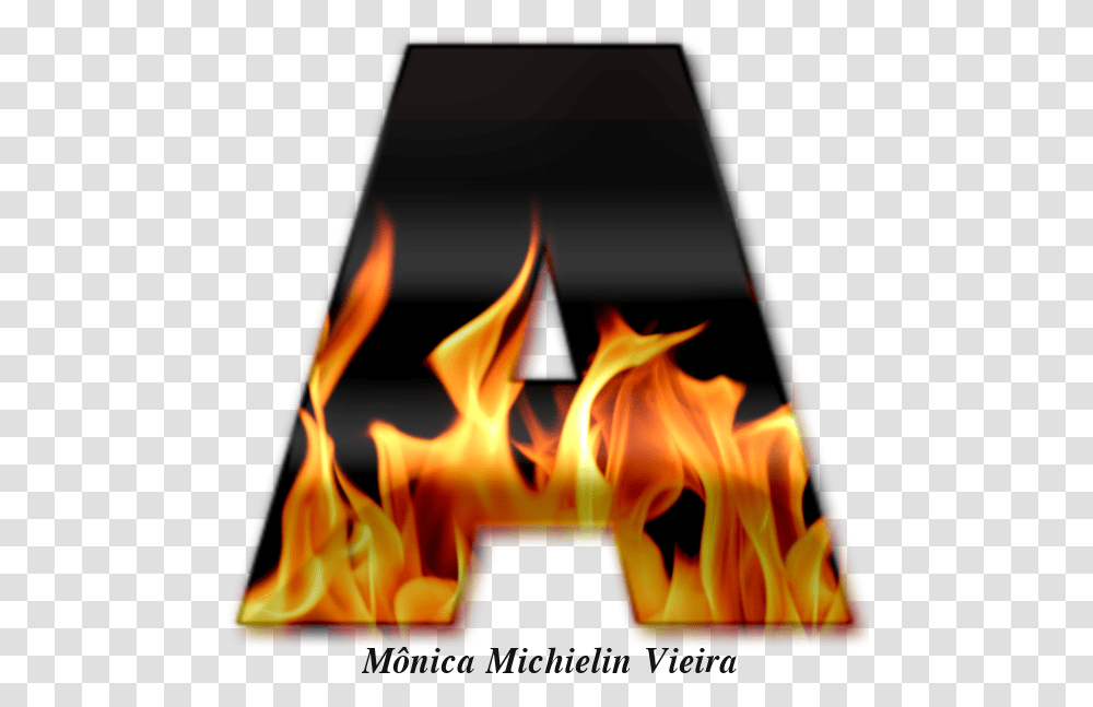 Alphabets By Monica Michielin Alfabeto Labareda De Fogo Light Background Hd, Fire, Bonfire, Flame Transparent Png