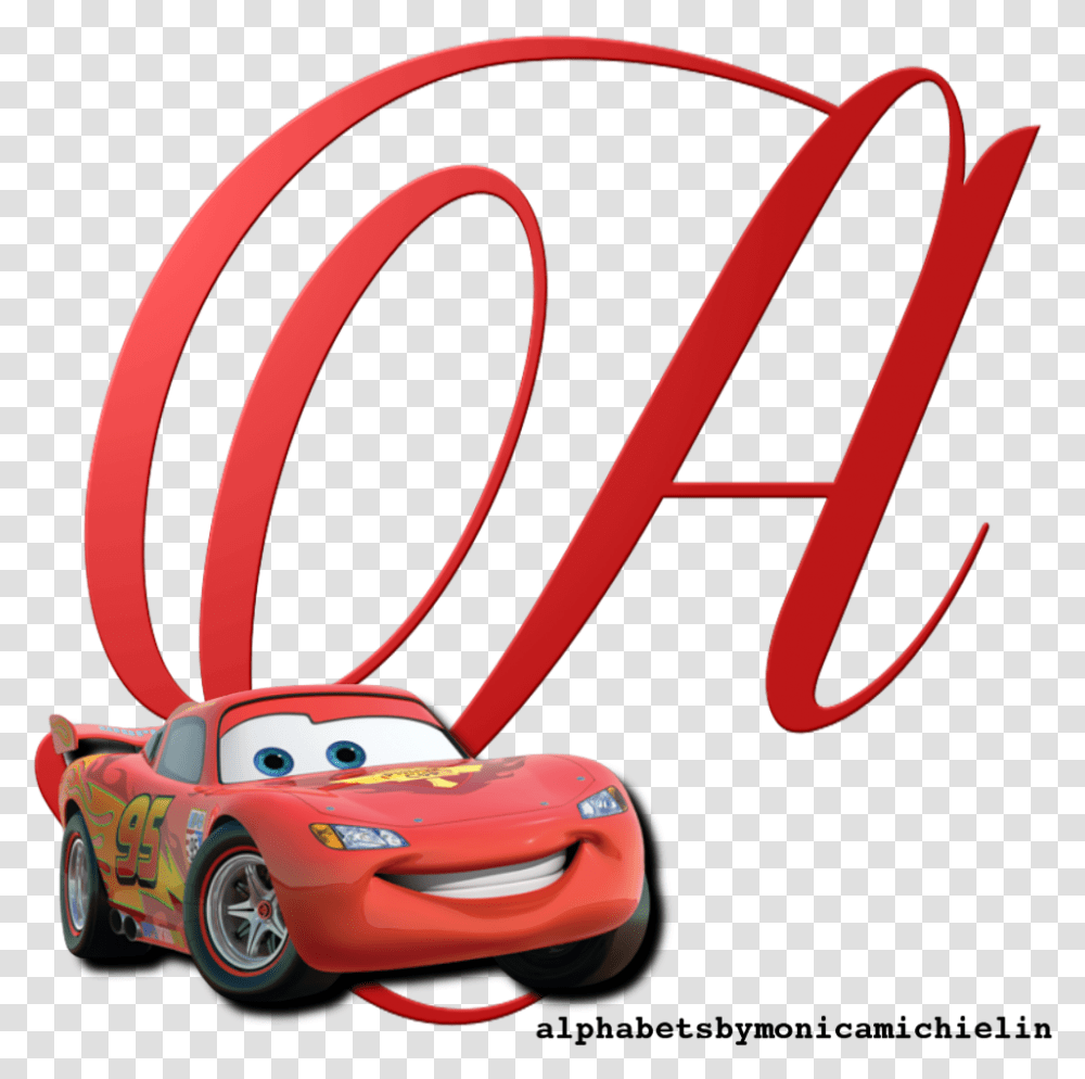 Alphabets By Monica Michielin Red Cars Disney Mcqueen Shimmer And Shine Alphabet, Tire, Wheel, Machine, Lawn Mower Transparent Png