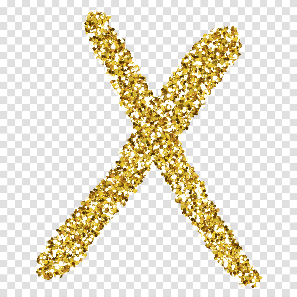 Alphabetstickers X Gold Glitter Sparkle, Light, Lizard, Reptile, Animal Transparent Png