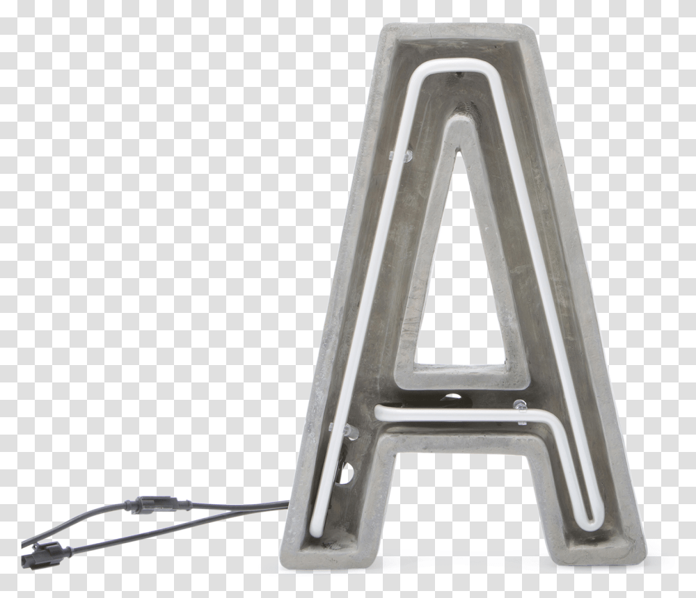Alphacrete Concrete Neon Light A Solid, Alphabet, Text, Symbol, Number Transparent Png