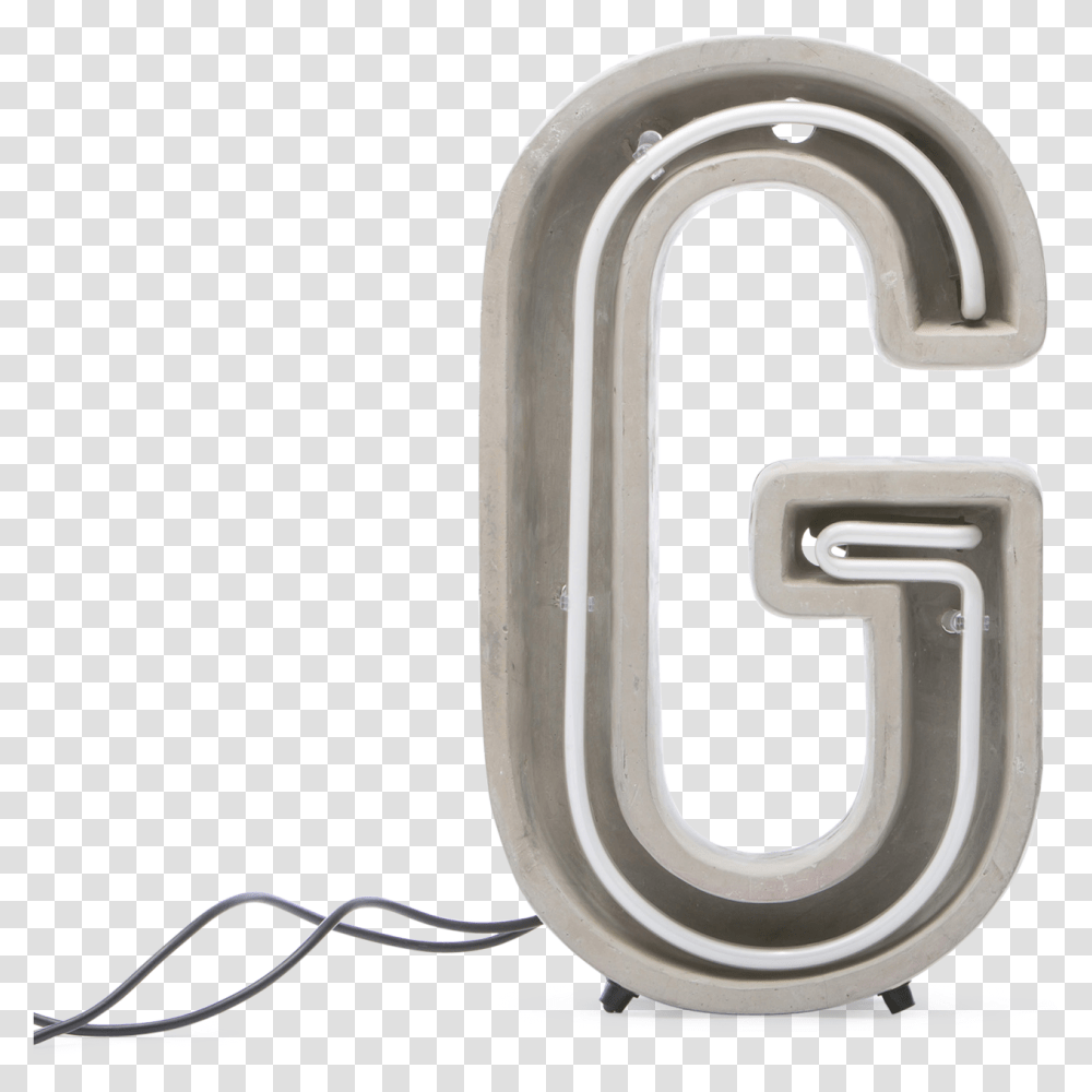 Alphacrete Concrete Neon Light G 0 Non Alphacrete Table Number, Sink Faucet, Text, Symbol, Alphabet Transparent Png