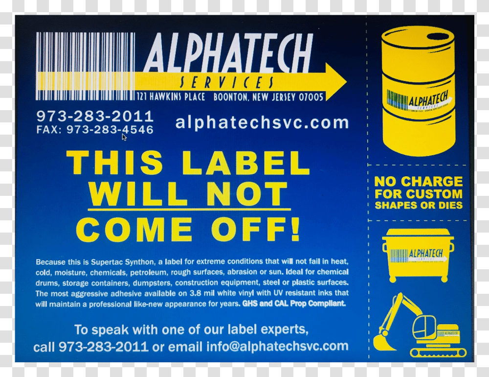 Alphatech Services Drum Labels Graphic Design, Advertisement, Poster, Flyer, Paper Transparent Png