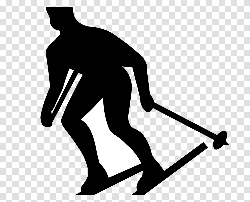 Alpine Skiing Silhouette Ski Poles Freeskiing, Axe, Tool, Stencil, Hand Transparent Png