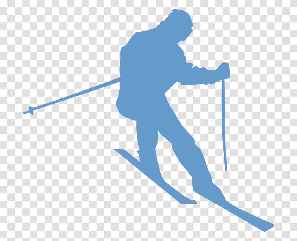 Alpine Skiing Sport Ski Boots Ski Poles, Person, Outdoors, Silhouette, Nature Transparent Png