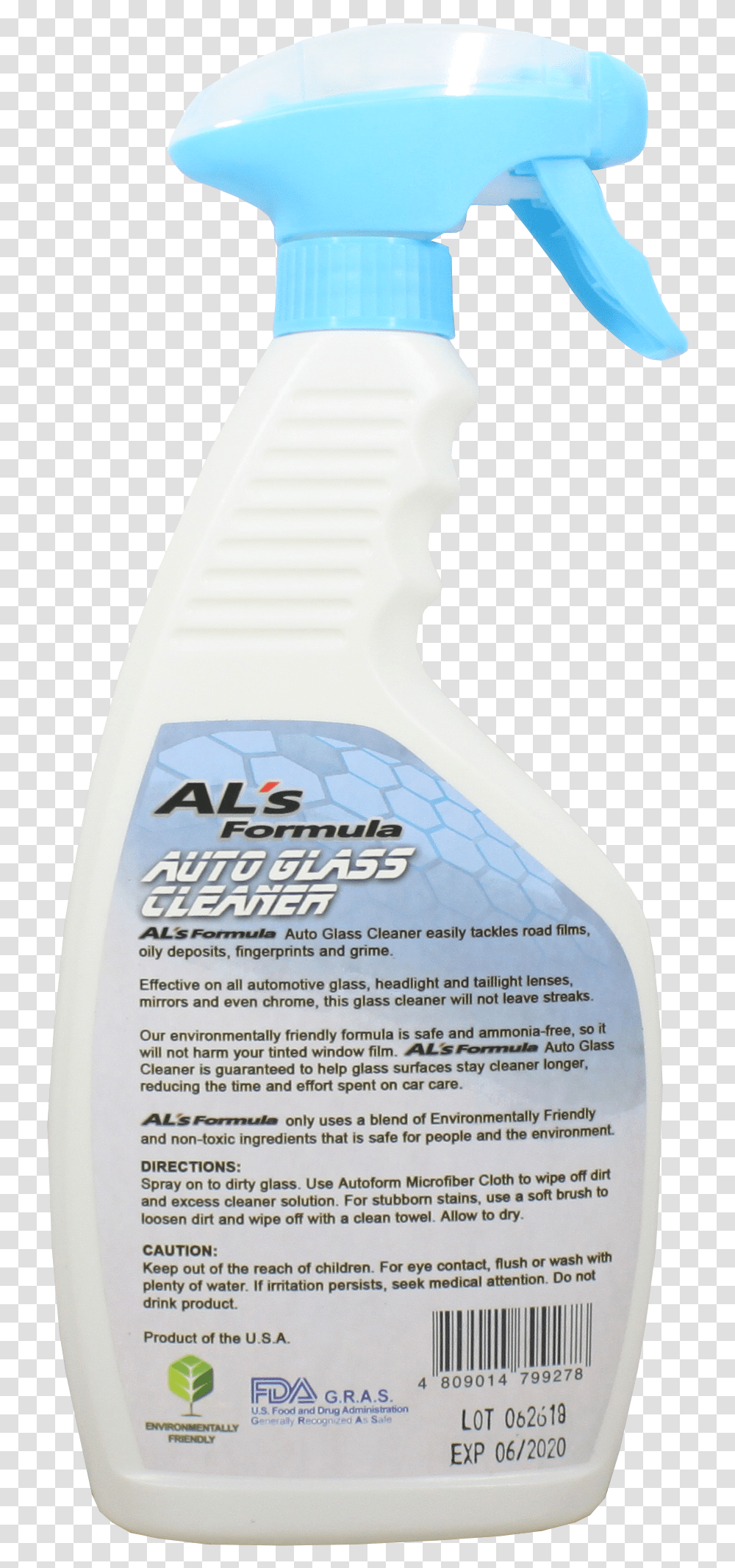 Alquots Formula Auto Glass Cleaner Spray Bottle 500ml Cosmetics, Sunscreen, Shampoo, Aftershave, Lotion Transparent Png