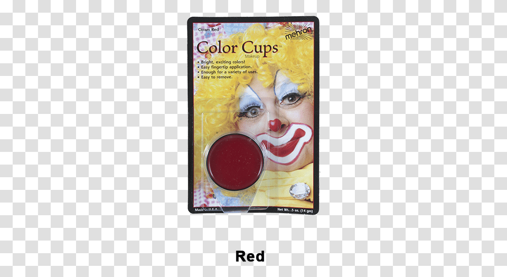 Alt Mehron Color Cups Red Clown, Performer, Person, Human, Poster Transparent Png