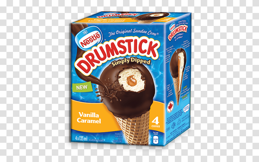 Alt Text Placeholder Drumstick Ice Cream Caramel, Dessert, Food, Creme, Snack Transparent Png