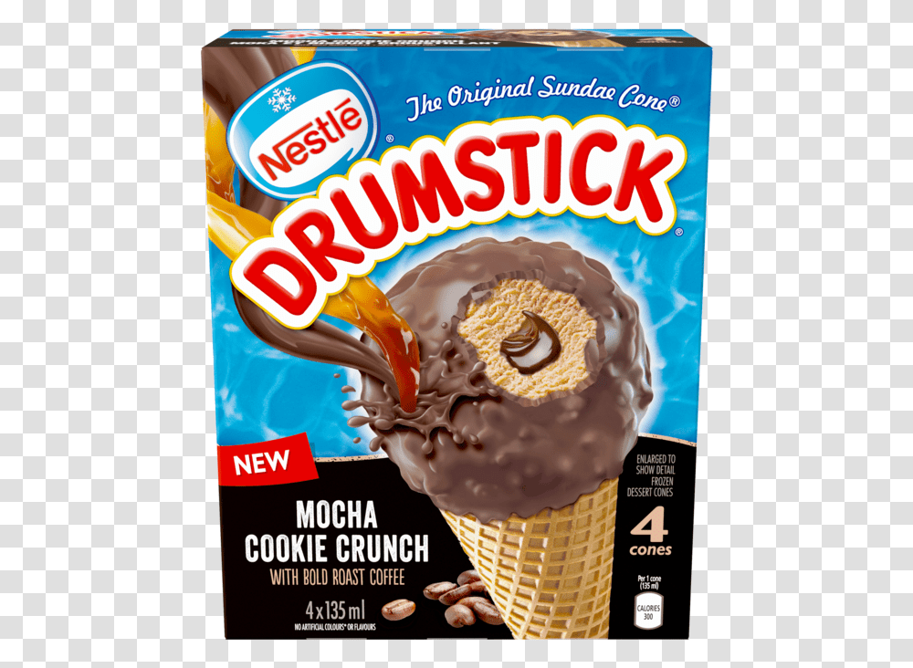 Alt Text Placeholder Drumstick Mocha Cookie Crunch, Dessert, Food, Cream, Creme Transparent Png