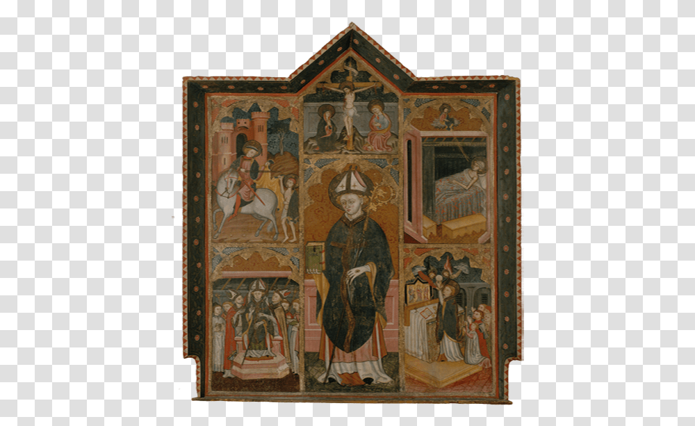 Altarpiece Dedicated To Saint Martin Of Tours, Person, Painting, Architecture, Building Transparent Png