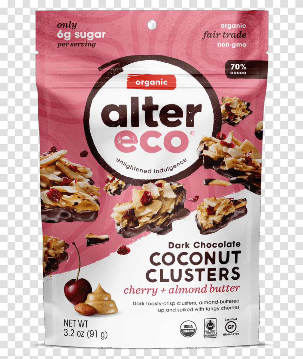 Alter Eco Dark Chocolate Coconut Clusters, Advertisement, Poster, Flyer, Paper Transparent Png