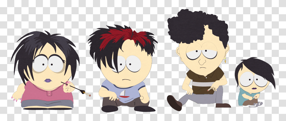Alter Egos Goth Kids Gap Clothes South Park Goth Kids, Person, People, Hair, Costume Transparent Png