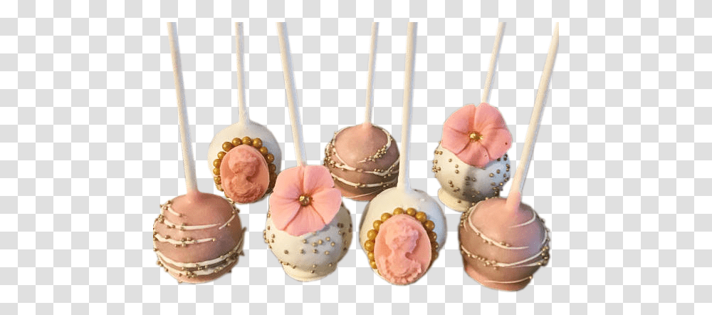 Alternative To Popcorn While Watching Pink And Gold Cake Pops, Sweets, Food, Confectionery, Dessert Transparent Png