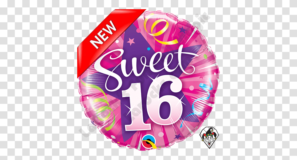 Alternative Views 18 Inch Sweet 16 Shining Star Packaged New Year, Text, Number, Symbol, Purple Transparent Png