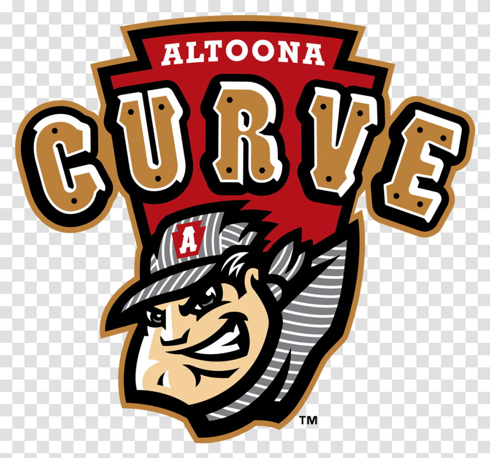 Altoona Curve Logo And Symbol Meaning Altoona Curve Logo, Label, Text, Leisure Activities, Circus Transparent Png