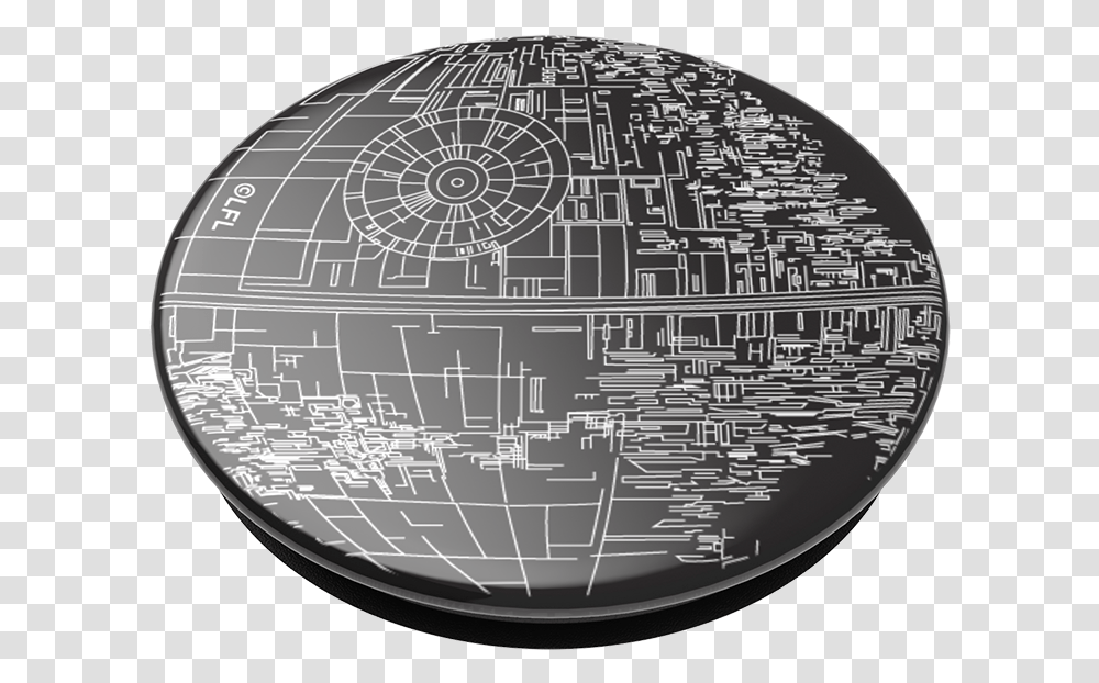 Aluminum Death Star Popgrip Dot, Sphere, Outer Space, Astronomy, Universe Transparent Png