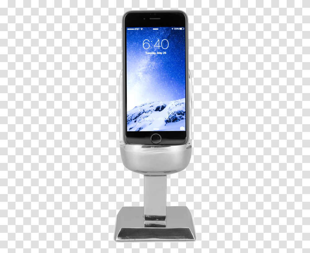 Aluminum Microphone Stand Mobile Stand Front, Mobile Phone, Electronics, Cell Phone, Iphone Transparent Png
