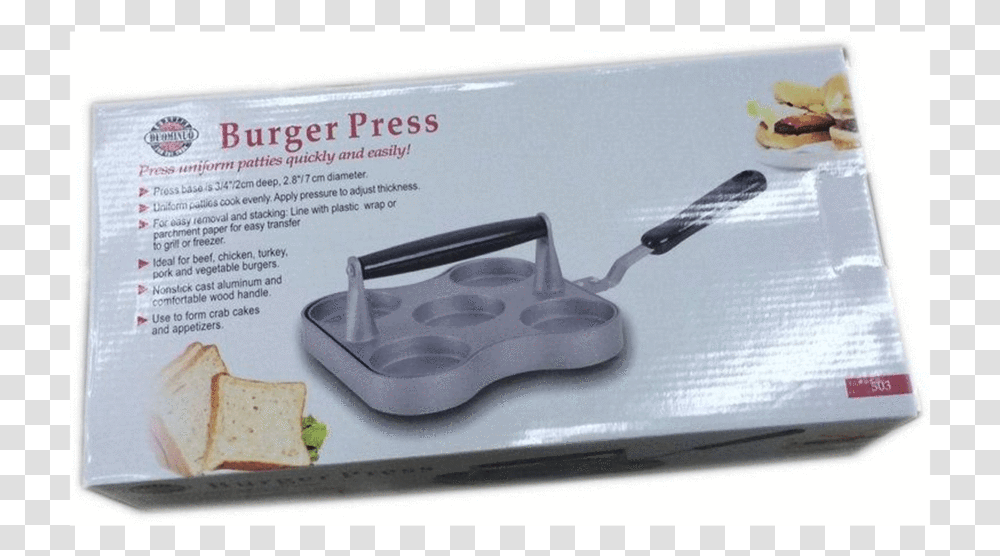 Aluminum Mini Burger Press 5 Slot Cast Trowel, Appliance, Clothes Iron, Pedal, Ashtray Transparent Png