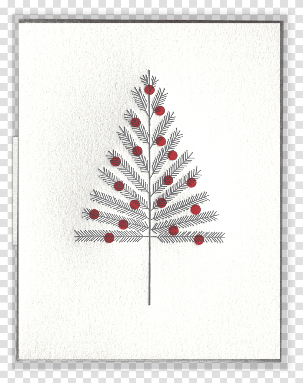 Aluminum Tree Letterpress Greeting Card Christmas Day, Plant, Ornament, Christmas Tree, Mail Transparent Png