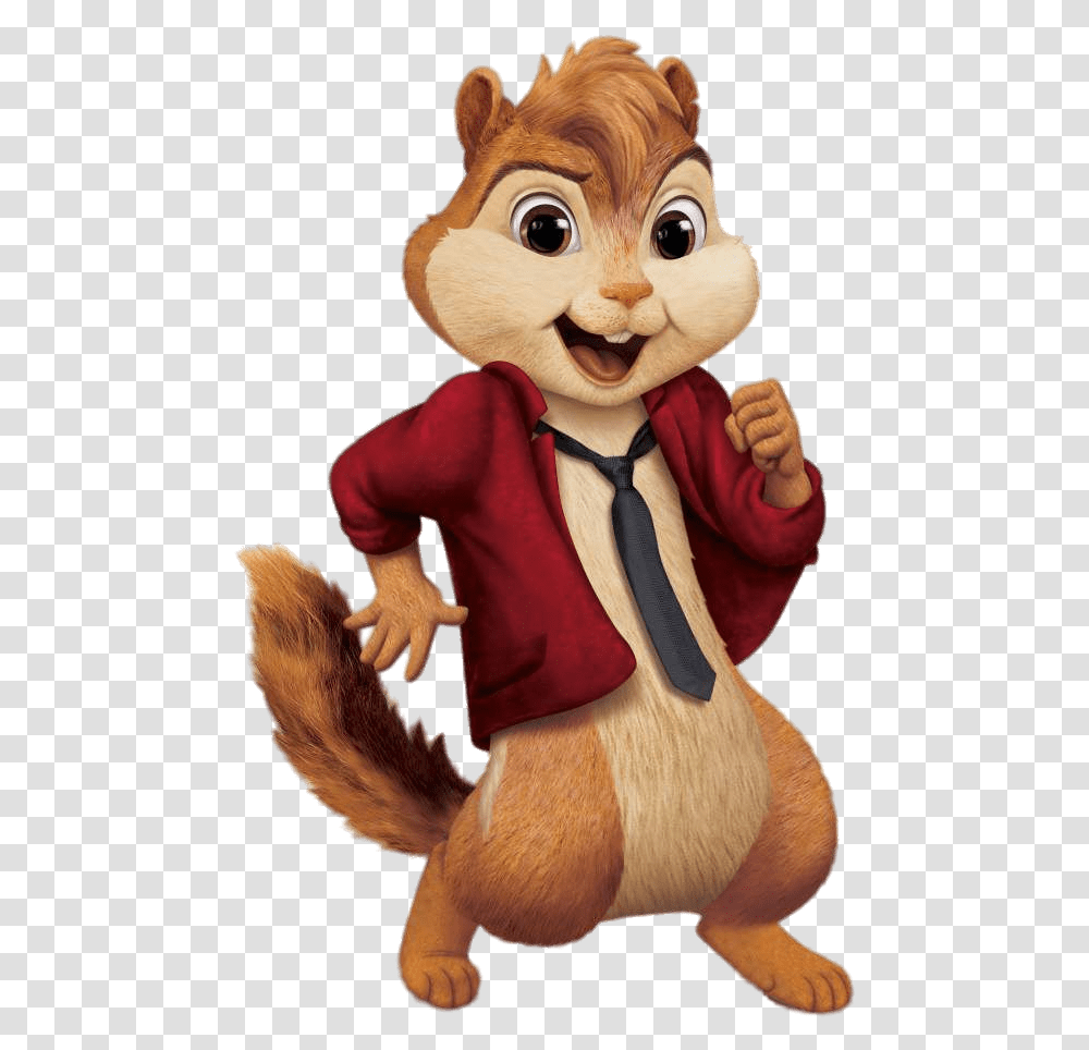 Alvin And The Chipmunks Alvin Wearing Black Tie Alvin And The Chipmunks Alvin, Toy, Mascot, Person, Human Transparent Png