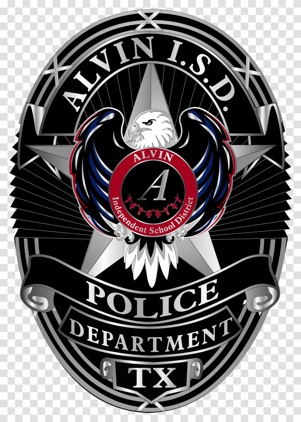 Alvin Isd Police Badge, Logo, Trademark, Helmet Transparent Png