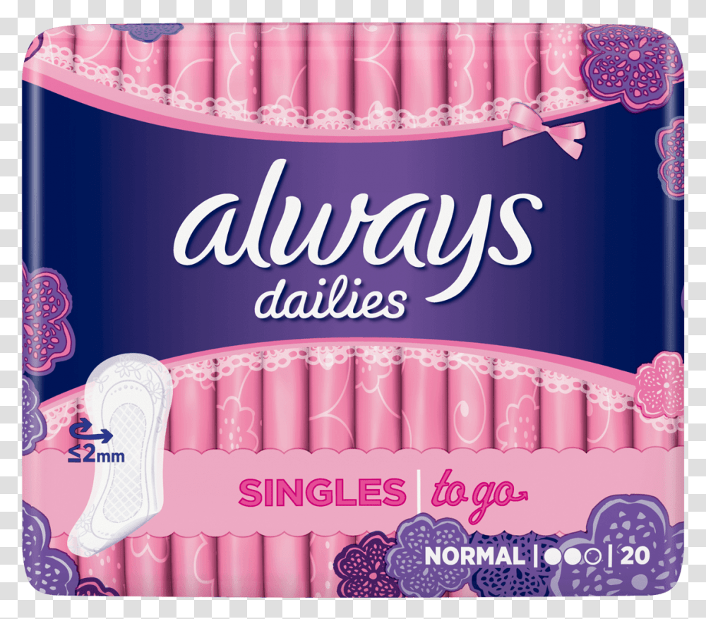 Always Dailies Singles To Go Pantyliners Always Dailies Singles To Go, Crib, Furniture, Aluminium Transparent Png
