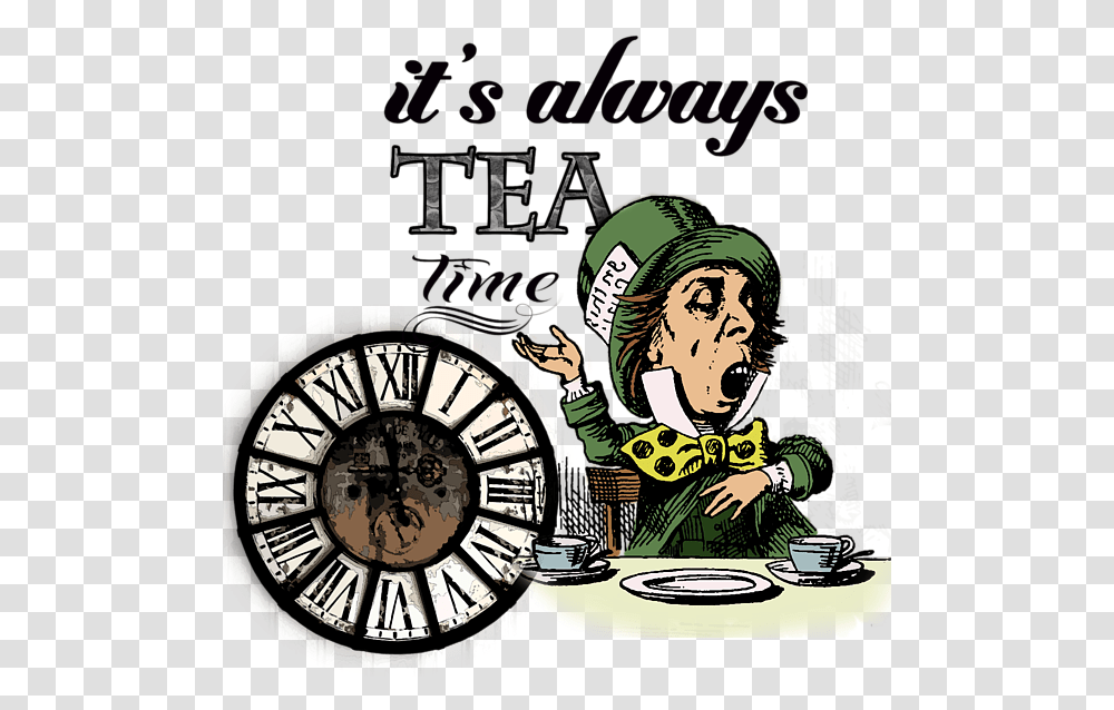 Always Tea Time Mad Hatter, Clock Tower, Architecture, Building, Analog Clock Transparent Png