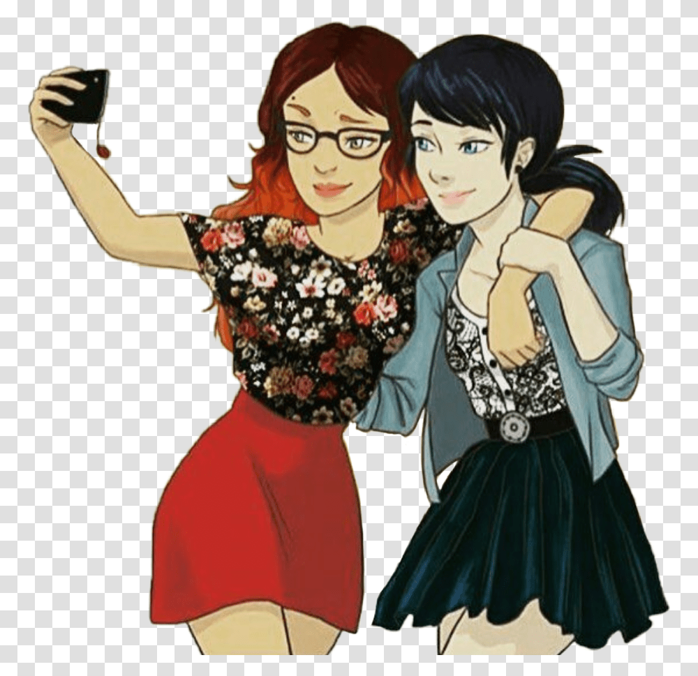 Alya And Marinette, Person, Human, Performer, Dance Pose Transparent Png