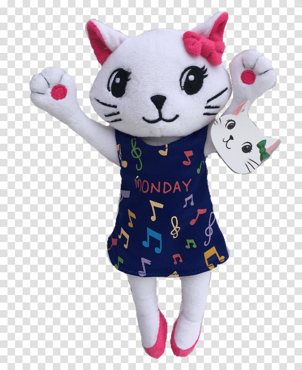 Alycat And The Monday Blues - Plush Toy Stuffed Toy, Clothing, Apparel, Mascot, Face Transparent Png