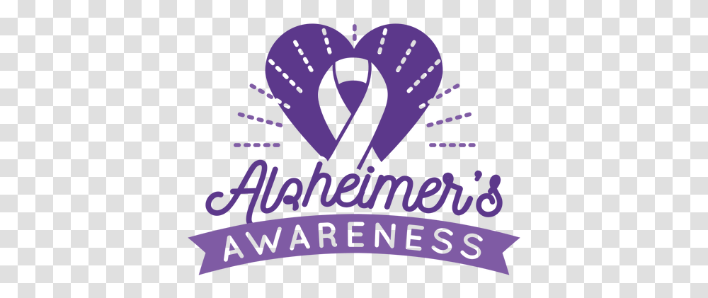 Alzheimers Awareness Ribbon Heart Language, Flyer, Poster, Paper, Advertisement Transparent Png