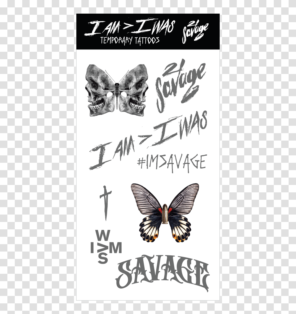 Am I Was Tattoo 21 Savage, Bird, Animal, Page Transparent Png