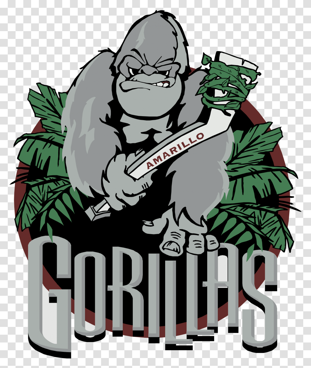 Amarillo Gorillas Logo Amarillo Gorillas, Mammal, Animal, Poster, Advertisement Transparent Png