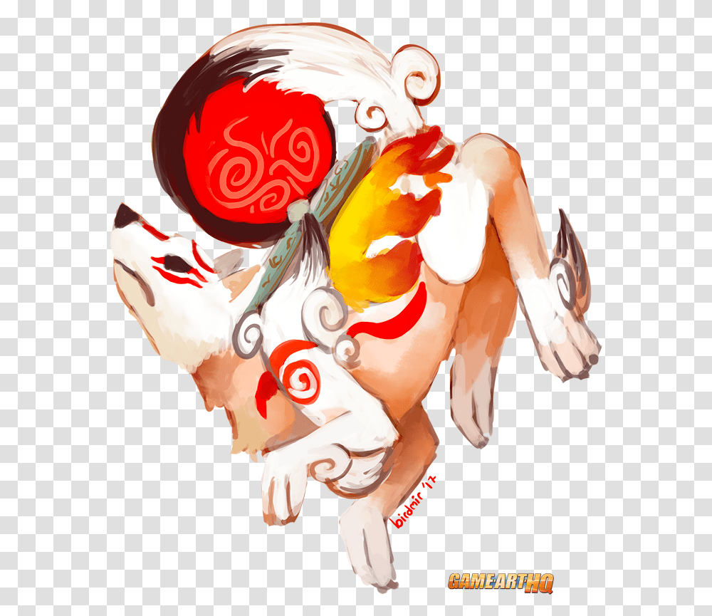 Amaterasu From Okami Drawn For The Game Art Hq Video Illustration, Costume, Figurine, Person, Human Transparent Png