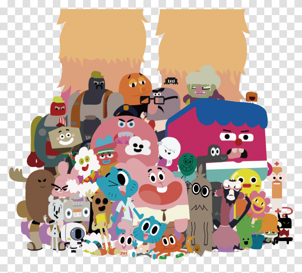 Amazing World Of Gumball Group, Doodle, Drawing, Penguin Transparent Png