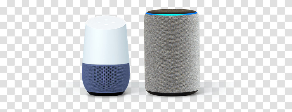 Amazon Alexa And Google Home Google Home Amazon Echo, Cylinder, Electronics, Speaker, Jar Transparent Png
