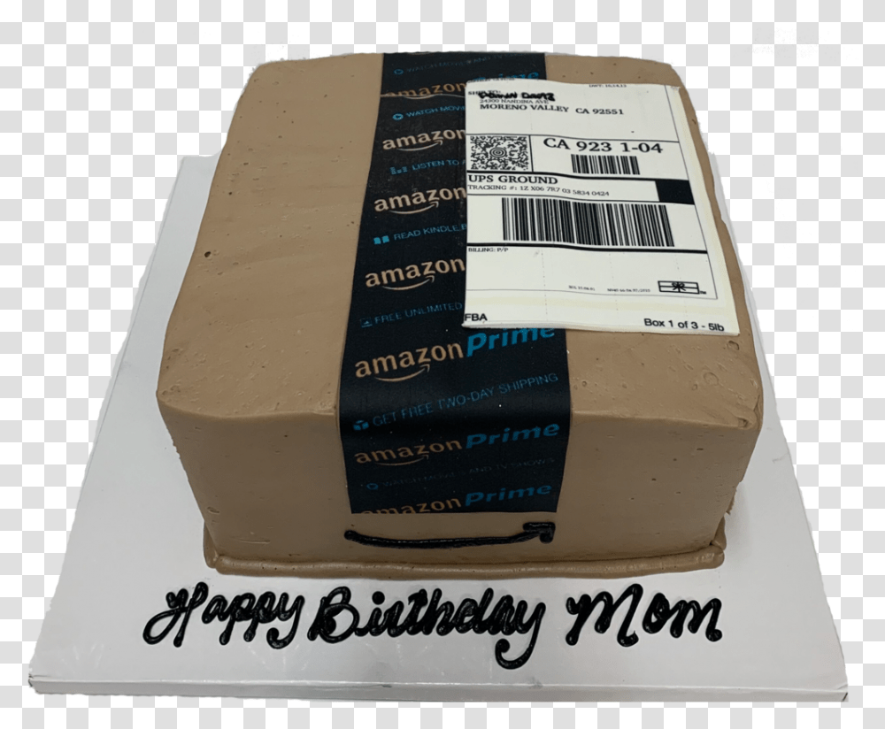 Amazon Cake Cake, Box, Cardboard, Carton, Package Delivery Transparent Png
