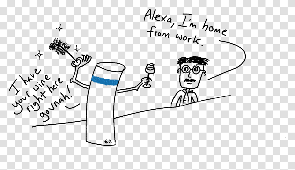 Amazon Echo Cartoon, Beverage, Alcohol, Bottle, Chair Transparent Png