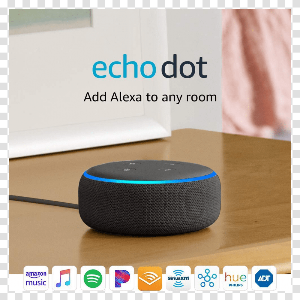 Amazon Echo, Electronics, Person, Tabletop, Furniture Transparent Png