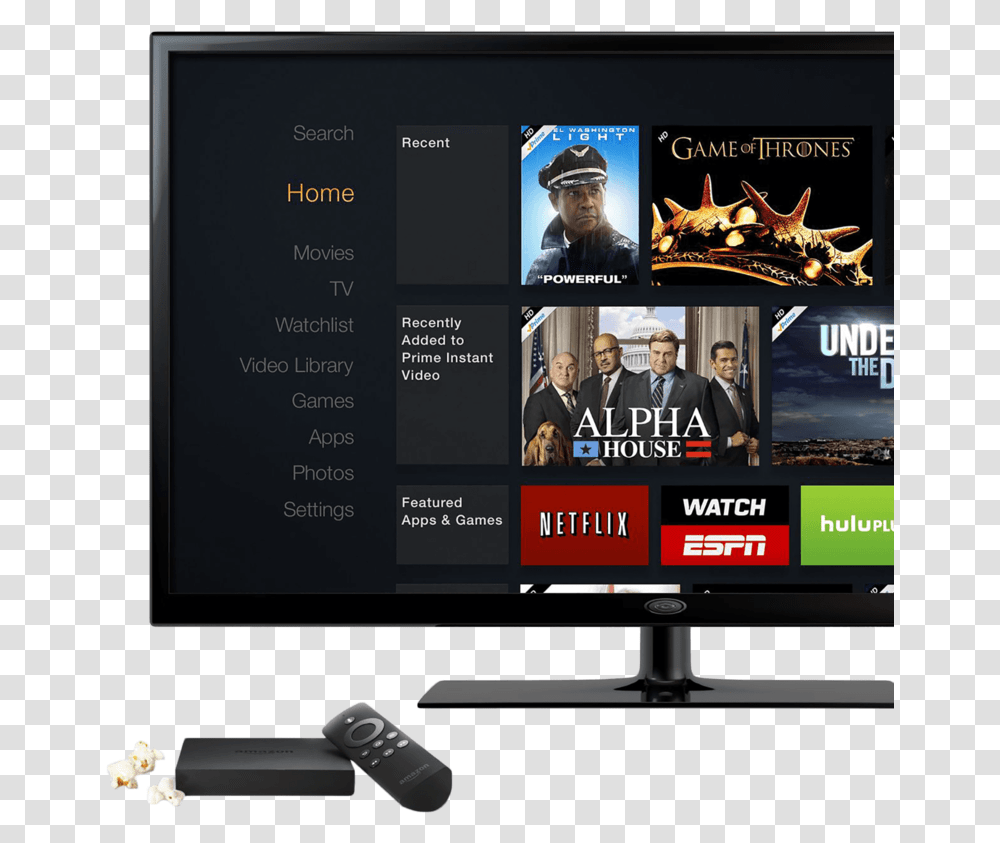 Amazon Fire Stick Download Amazon Fire Tv Gui, Monitor, Screen, Electronics, Display Transparent Png