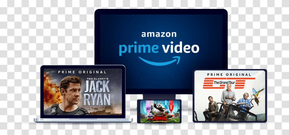 Amazon Prime Video, Person, Monitor, Screen, Electronics Transparent Png