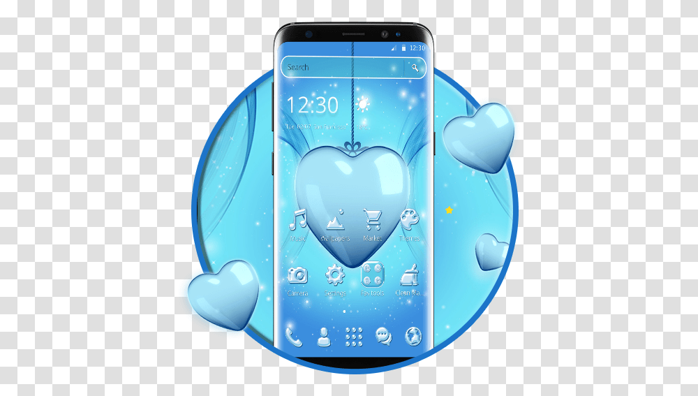 Amazoncom Crystal Blue Heart 2d Theme Appstore For Android Smartphone, Mobile Phone, Electronics, Cell Phone, Jacuzzi Transparent Png
