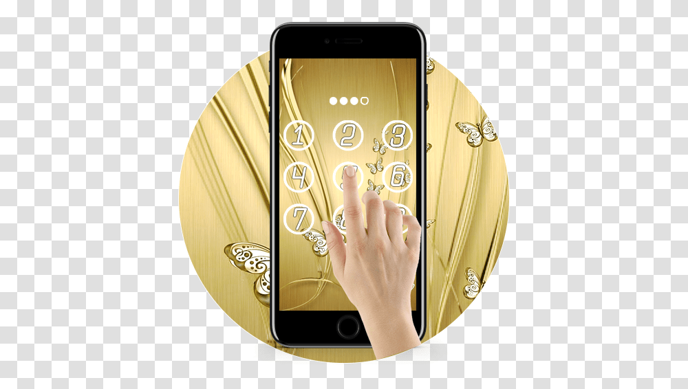 Amazoncom Golden Butterfly Luxury Lock Screen Appstore Camera Phone, Mobile Phone, Electronics, Cell Phone, Toe Transparent Png