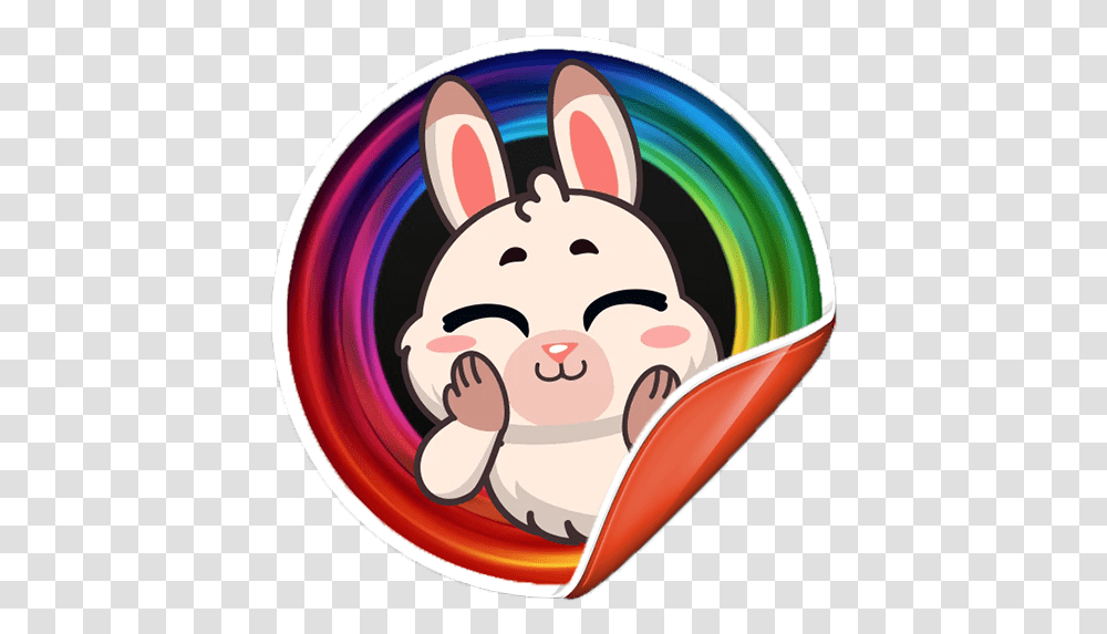Amazoncom Lovely Rabbits Stickers For Whatsapp Wasticker Lovely Stickers For Whatsapp, Bowl, Frisbee, Toy Transparent Png