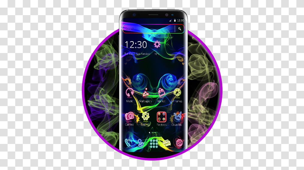 Amazoncom Neon Colorful Smoke 2d Theme Appstore For Android Smartphone, Mobile Phone, Electronics, Cell Phone Transparent Png