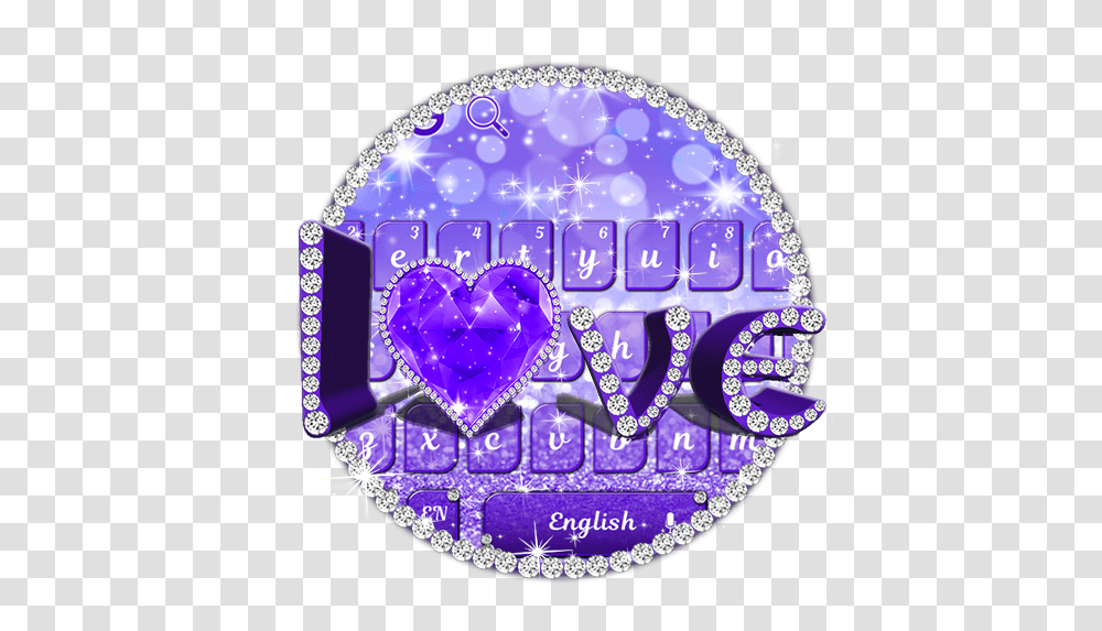 Amazoncom Purple Glitter Love Keyboard Theme Appstore For Heart, Graphics, Floral Design, Pattern, Rug Transparent Png