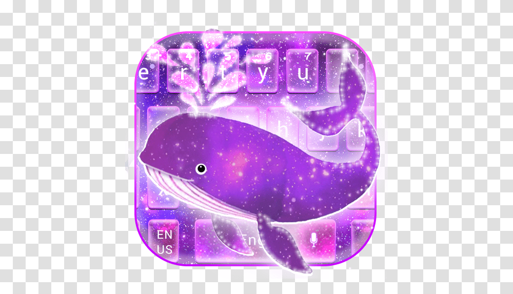 Amazoncom Purple Glitter Starry Whale Keyboard Theme Whale, Birthday Cake, Text, Diaper, Helmet Transparent Png